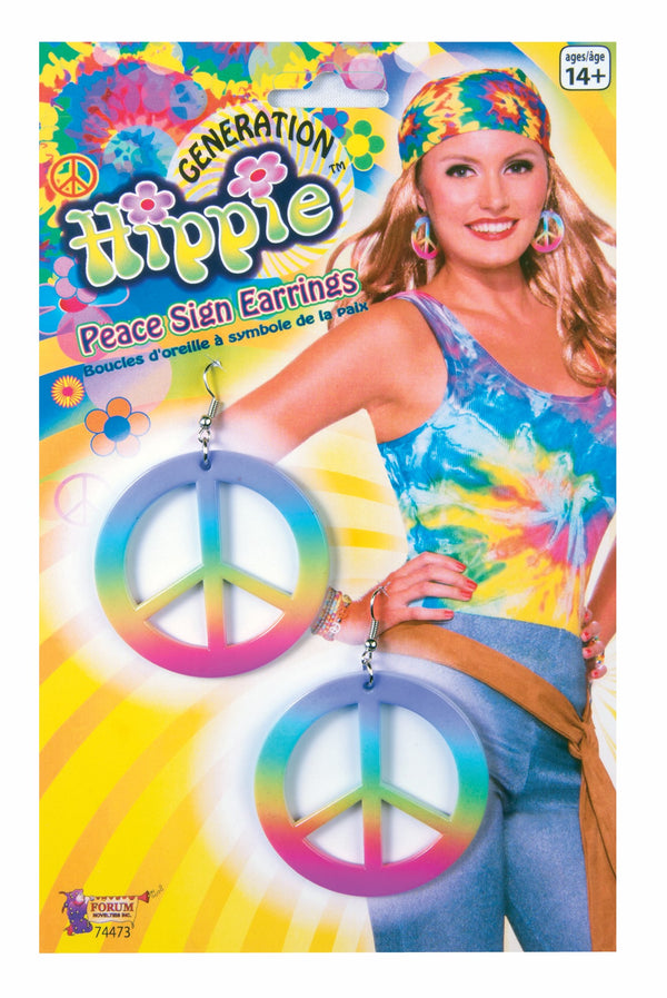 Hippie Peace Sign Earrings