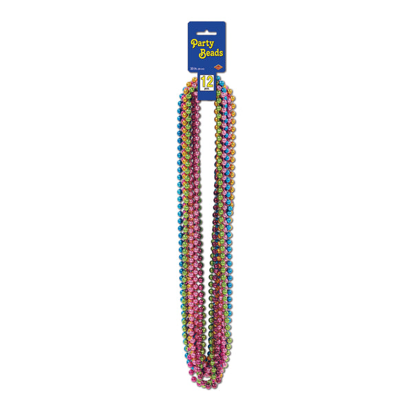 Mardi Gras Beads-12 pack