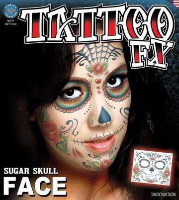 Sugar Skull Face Tattoo