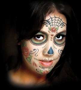 Sugar Skull Face Tattoo