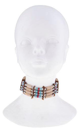 Choker or Bracelet Beads & Leather