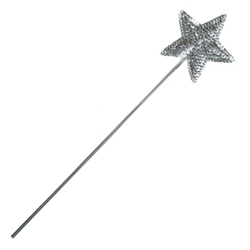 Varita de estrella de lentejuelas - Plata