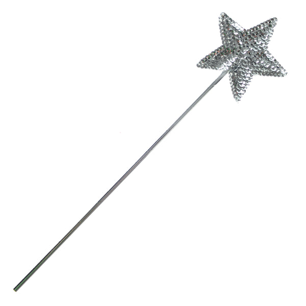 Sequin Star Wand - Silver