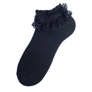 Ruffled Socks (Black)