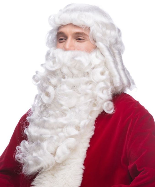 Super Deluxe Santa Beard & Wig Set