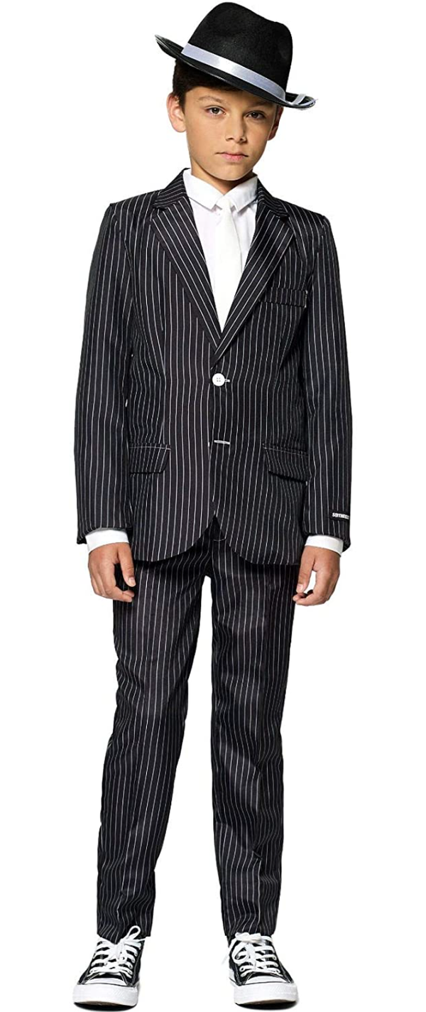 Traje de gángster a rayas (niño) 