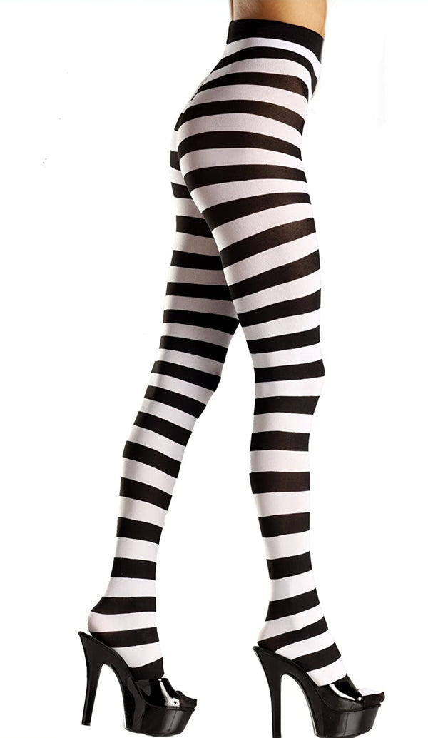Thick-Striped Tights