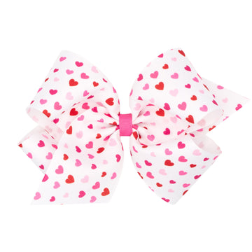 Heart Print Bow