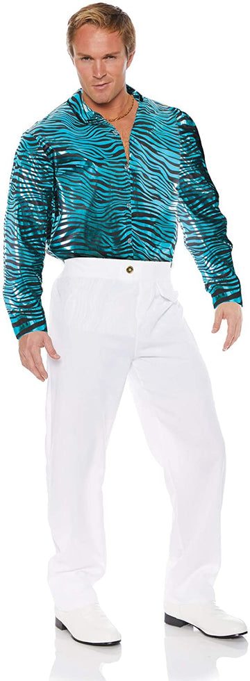 Metallic Tiger Print Disco Shirt (Adult)