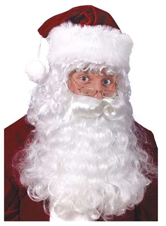 Santa or Old Man Beard & Wig Set