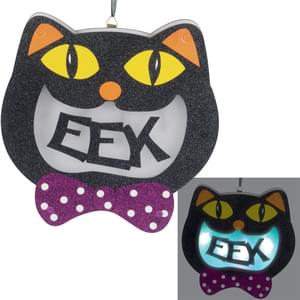 Decoración LED de gato de Halloween
