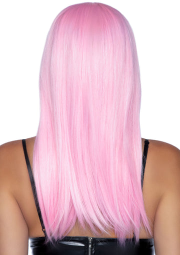 Long Straight Bang Wig (Pink)
