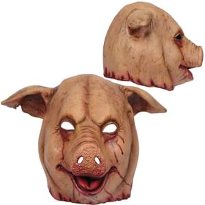 Máscara de cerdo sacrificado