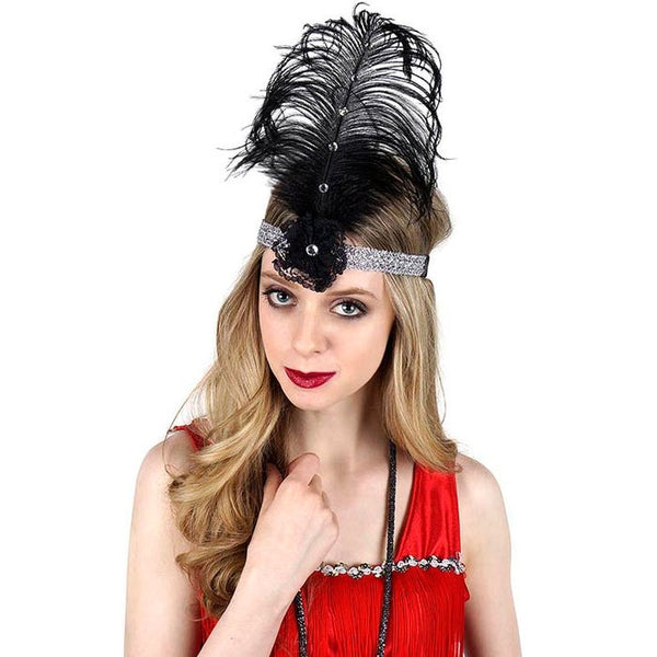 Ostrich Flapper Headpiece