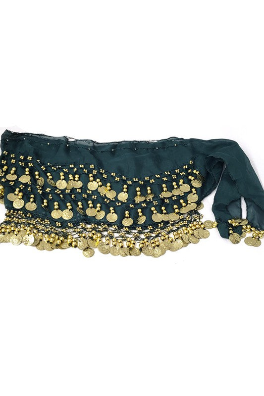 Belly Dance Gold Coin Hip Scarf