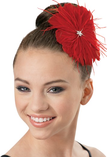 Flower Feather Hair Clip