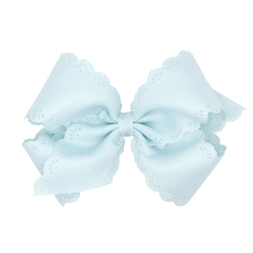 Eyelet Embossed Bow