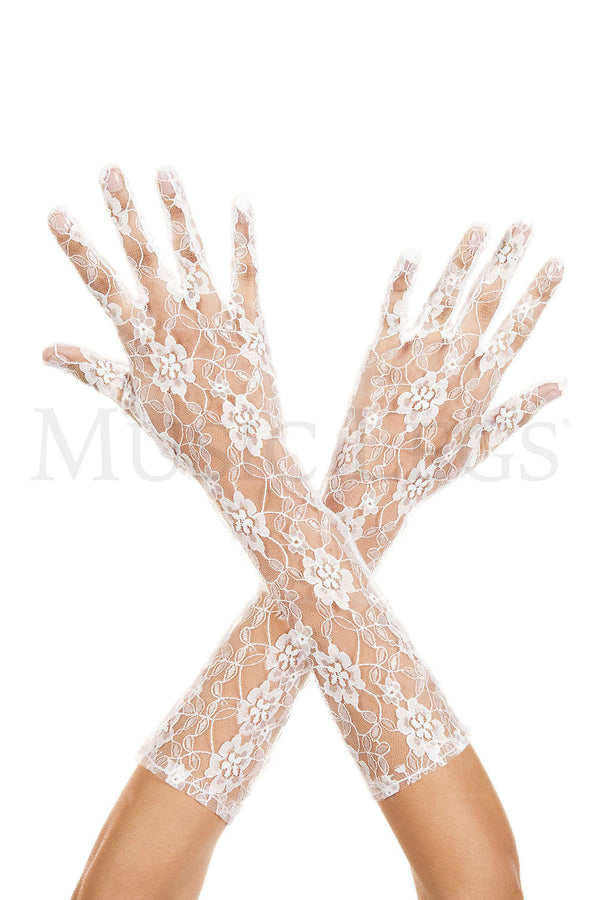 Lace Gloves (White)