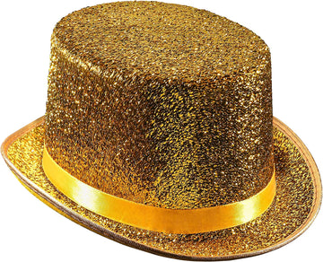 Gold Glitter Top Hat