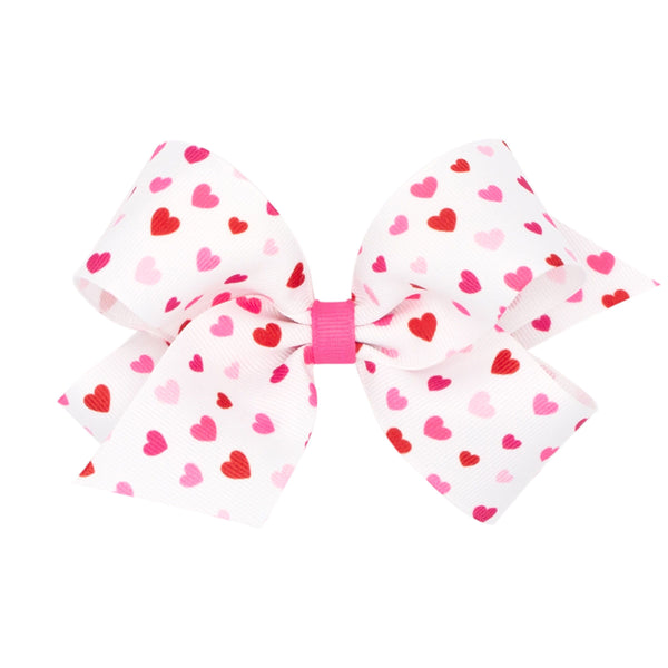 Heart Print Bow