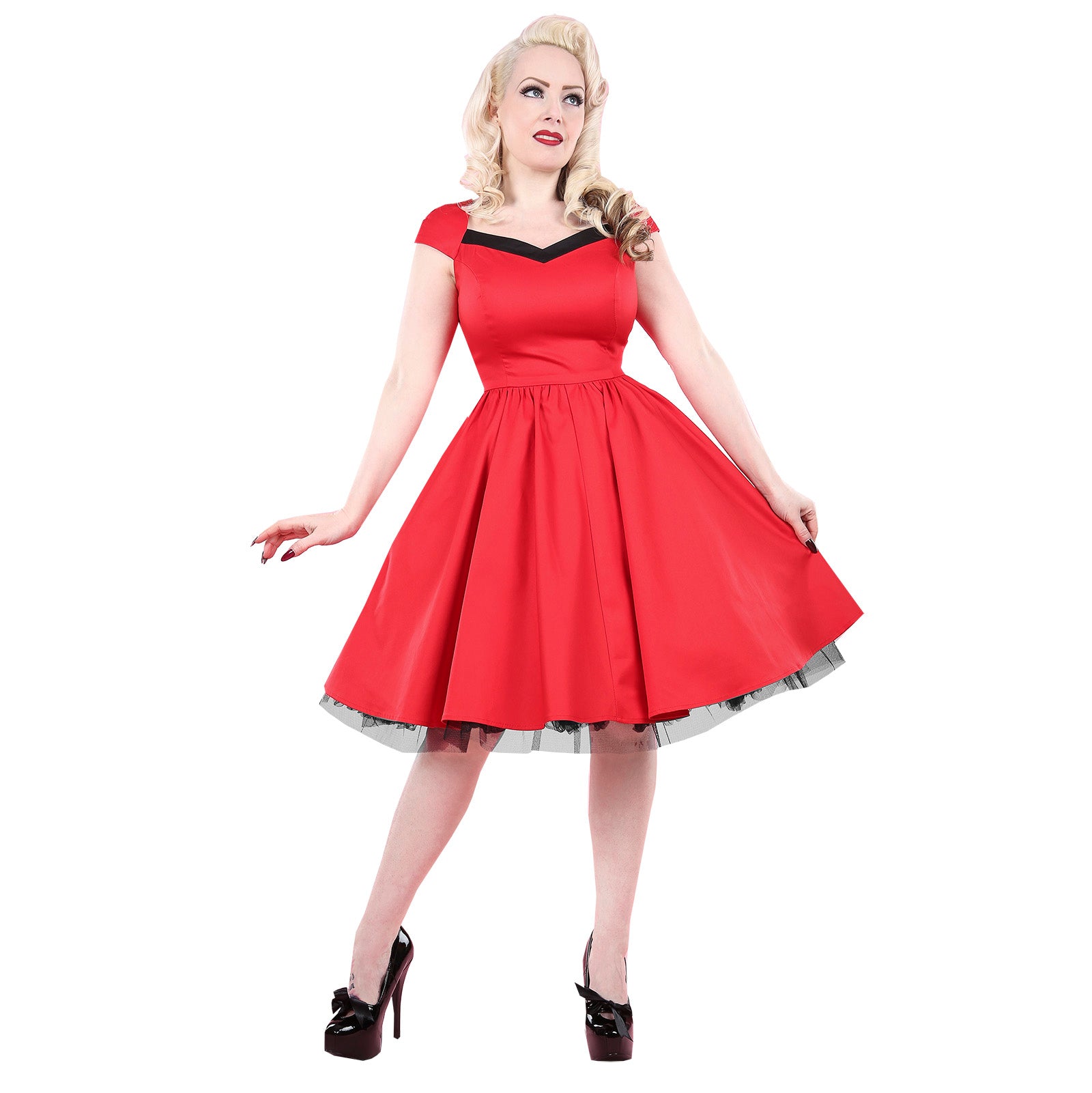 fitted lace wedding dress Maxine 1950's Style Retro Swing Dress