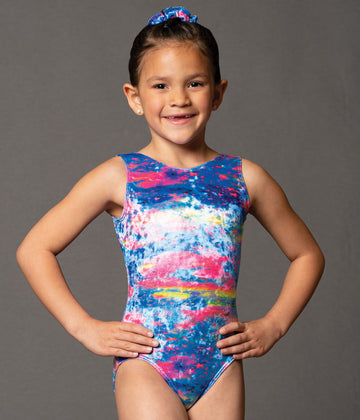 Tanktop-Trikot mit Wolkenmuster aus Velours (Kind)