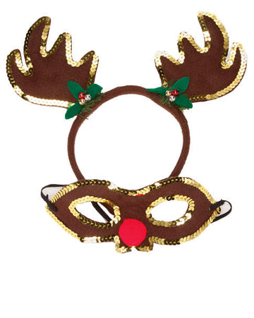Reindeer Antlers & Mask Set