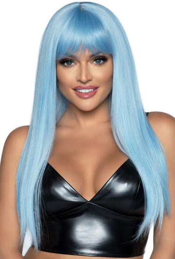Long Straight Bang Wig (Blue)