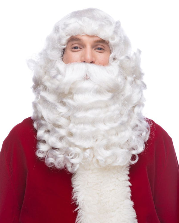 Super Deluxe Jumbo Santa Beard & Wig Set