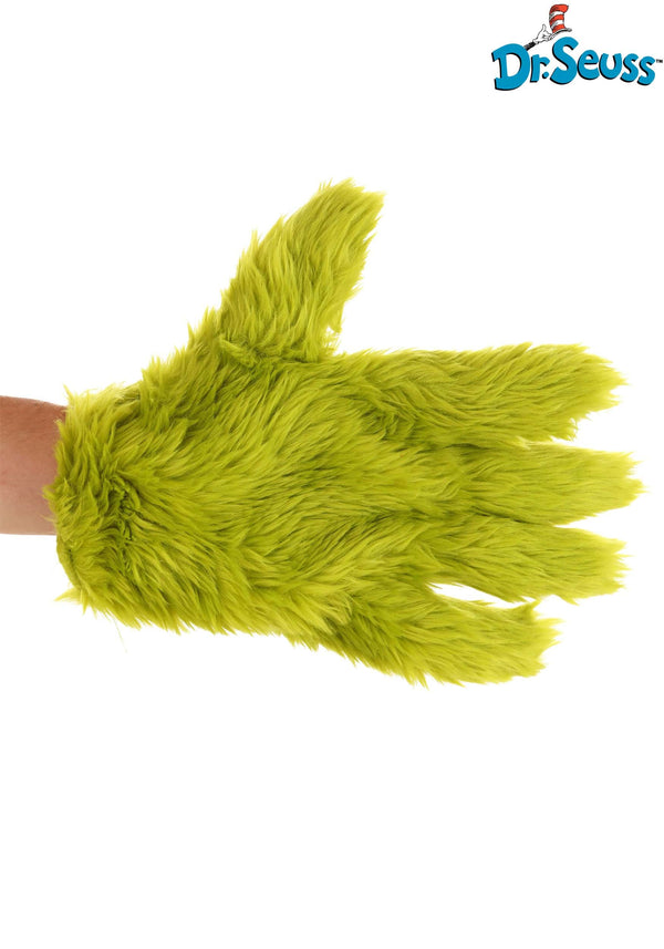 Fuzzy Grinch Hand Gloves