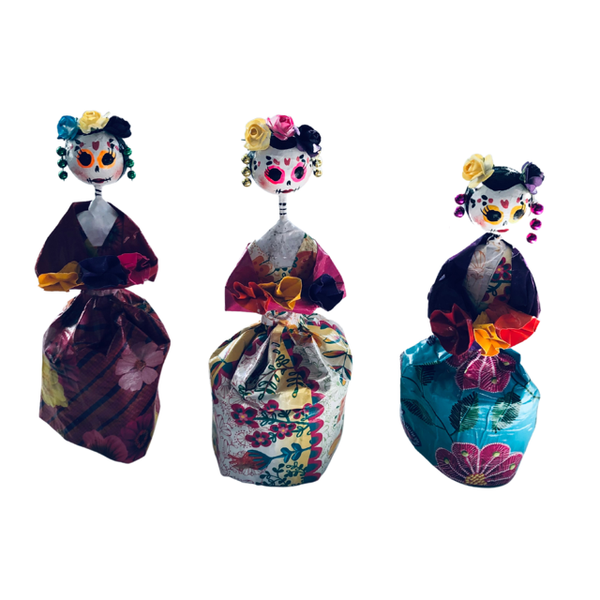 Round Catrina Dolls